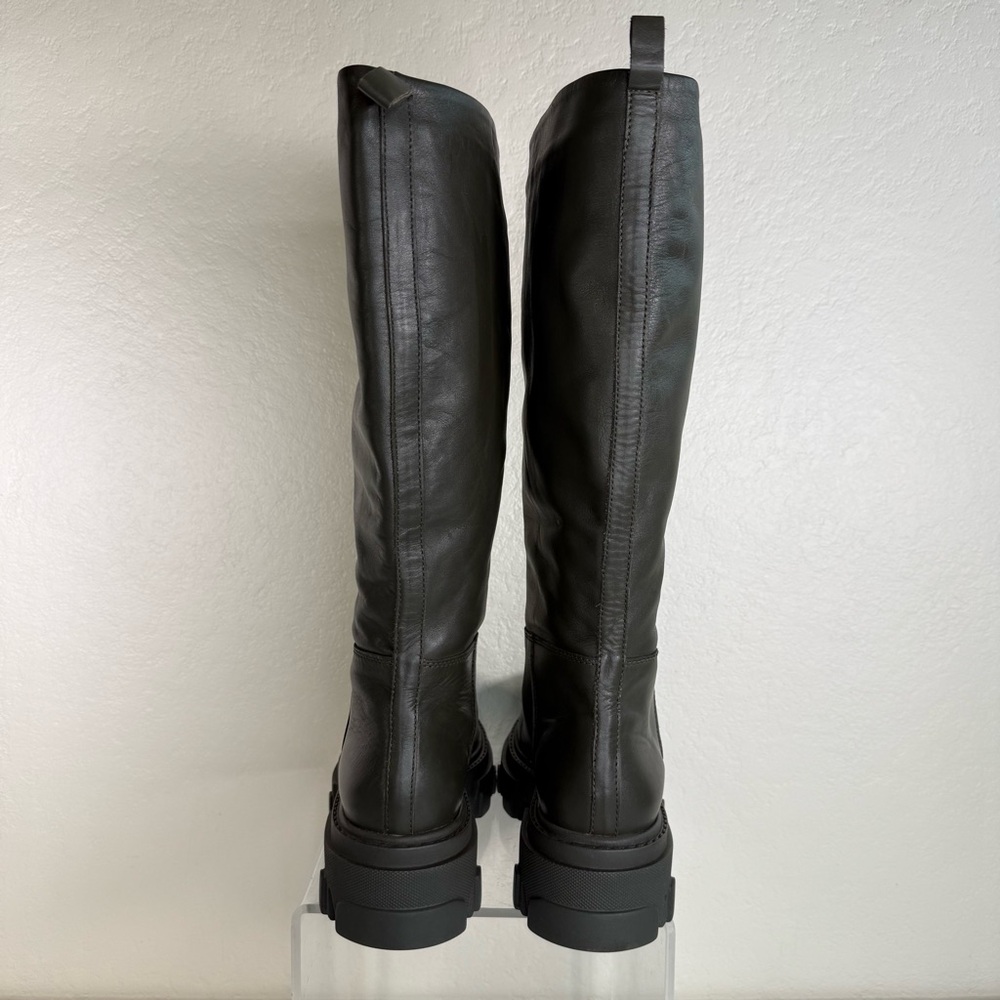Aqua Private Label Kiki Tall Leather Lug Soles Platform Boots 10 (Fits like 11) - Picture 7 of 16
